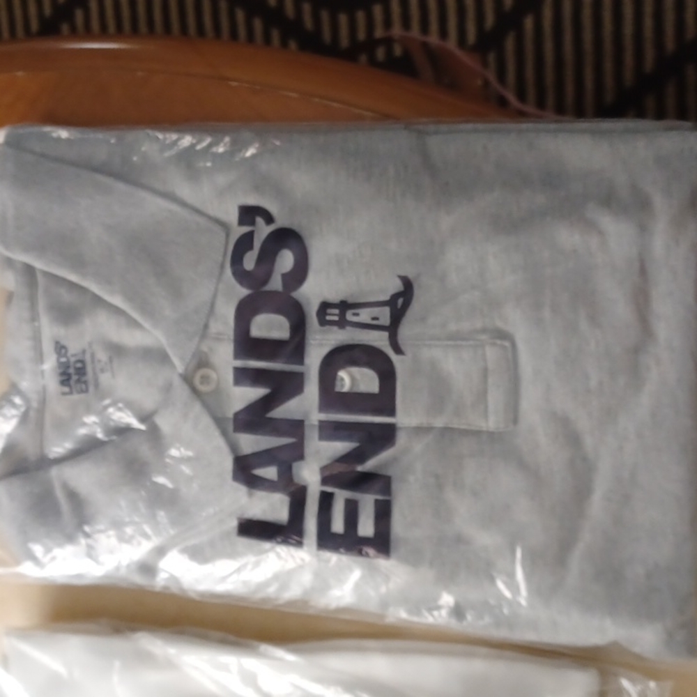 Men's Lands End Gray Polo Traditional fit size XL Tall NWT